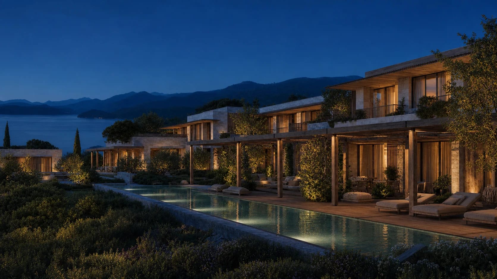 Pergola Bay Hotel — Gece
