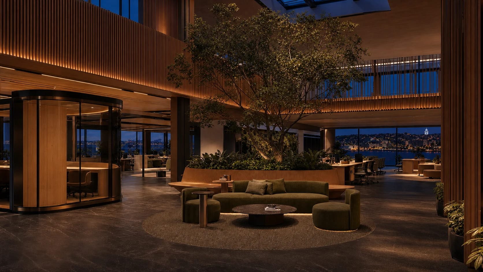 Haliç Atrium Offices — Nacht